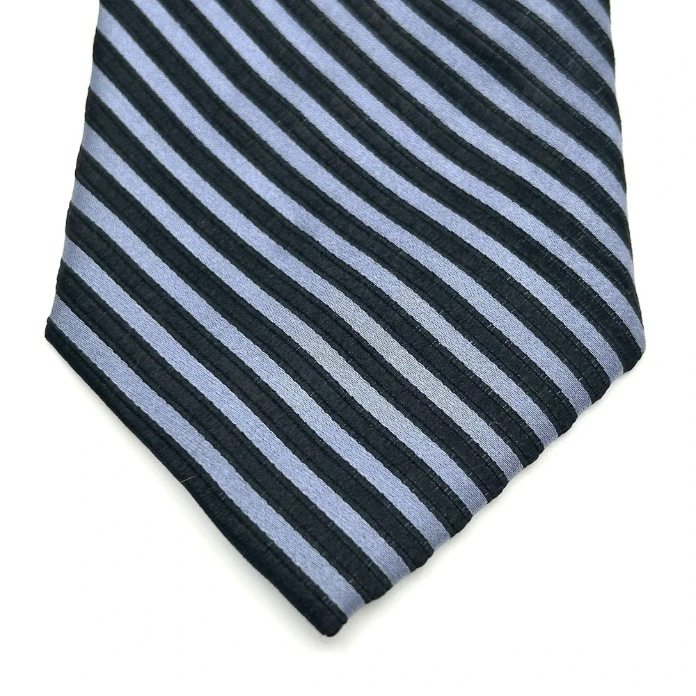Bruno Piatelli 100% Silk Hand Made Men's Neck Tie Tonal Rib Blue 3.5W‎ x 60L NWT